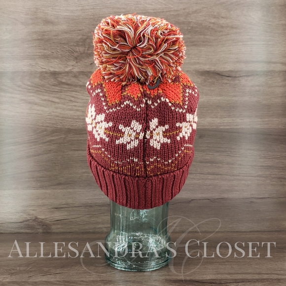 BUNDLE ‐ 2 Timberland Hats Beanies Multi Fair Isle Pompom Knit Outdoor NWT - Picture 13 of 15